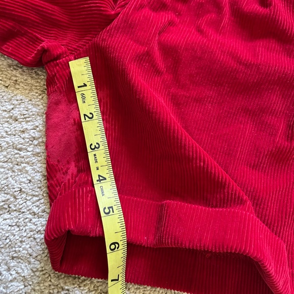 VTG 90s Ralph Lauren Country Red Corduroy High Waisted Shorts Women’s Sz 6 FLAW - Picture 8 of 10